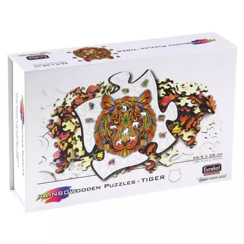 Ξύλινο Παιδικό Puzzle Τίγρη 138pcs για 7+ Ετών Eureka
