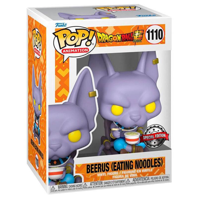 Funko Pop! Animation Dragon Ball Super 1110 Beerus Eating Noodles Special Edition - Image 2
