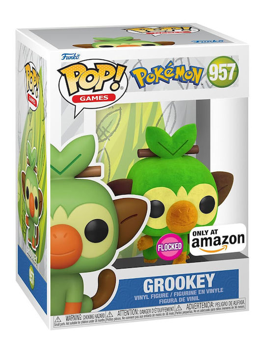 Funko Pop! Games Pokemon 957 Grookey Ouistempo - Chimpep (Flocked) (Special Edition) - Image 2