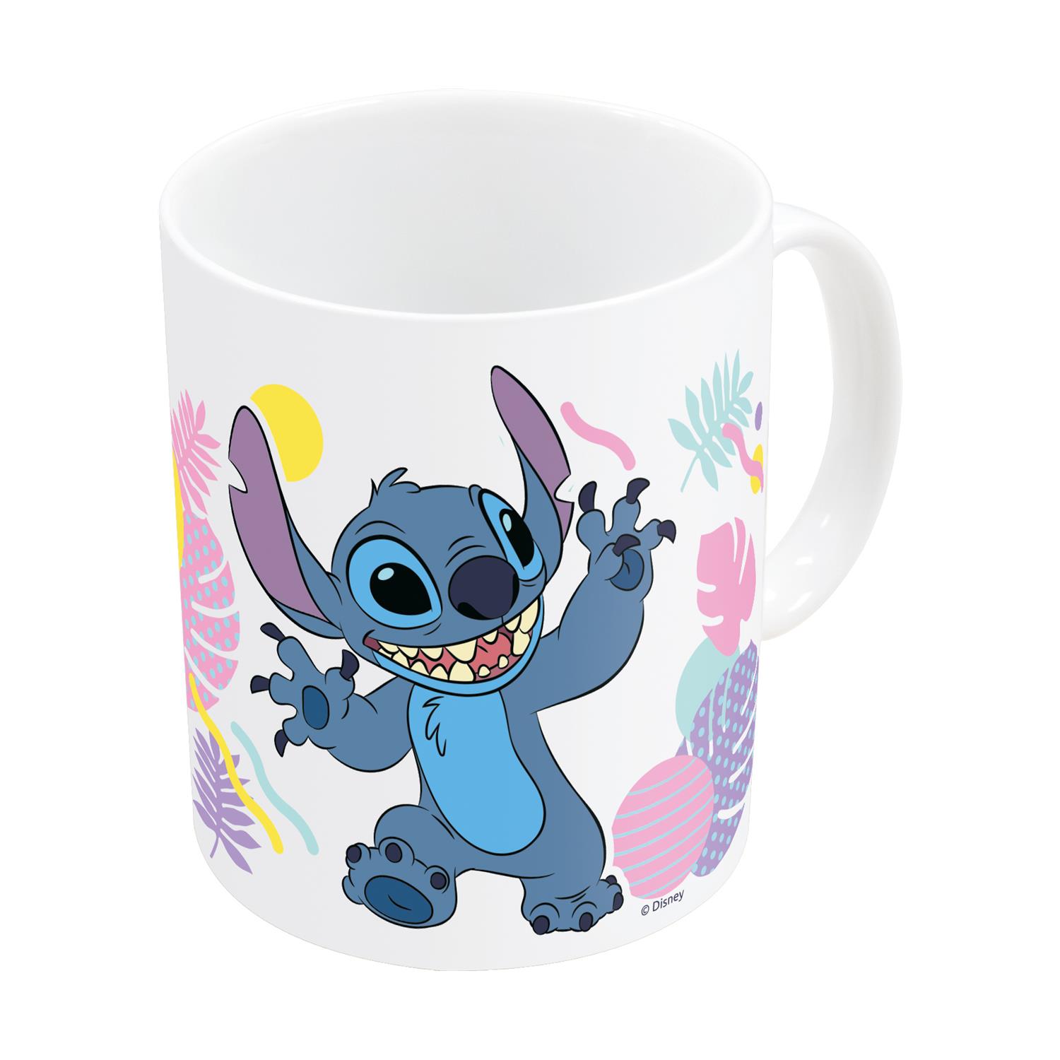 Stor: Stitch Hawaian Flower Ceramic Mug In Gift Box (325ml)