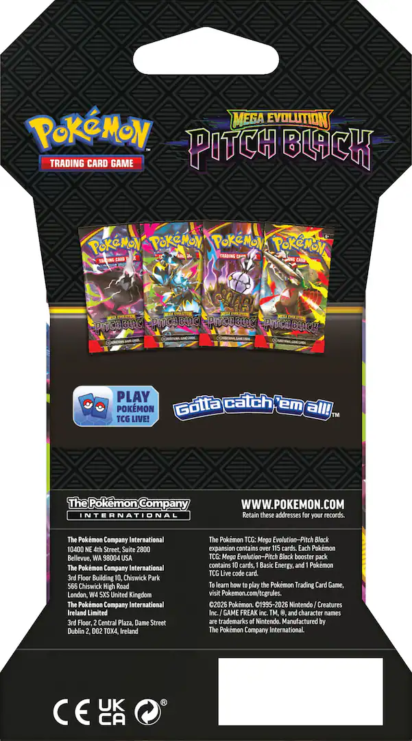 Pokémon TCG ME5.0 Pitch Black Sleeved Booster (Styles May Vary) - Image 6
