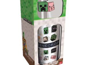 Minecraft Glass Tumbler with Straws Characters 485ml