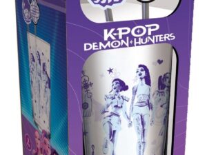 KPop Demon Hunters Glass Tumbler with Straws 485 ml